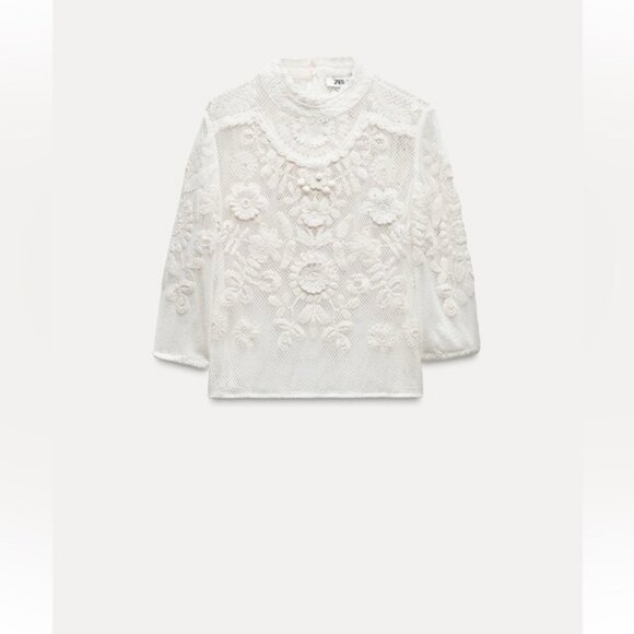 ZARA EMBROIDERED TOP ZW COLLECTION - Picture 5 of 8